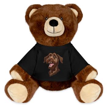 Stichelhaar allemand | Braque allemand à poil dur - Nounours RecycelBär® marron - noir - Devant