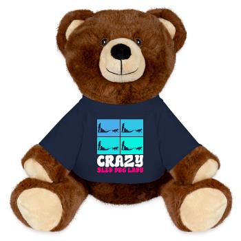 Sledding Sled dogs - MiniFeet® RecycelBär® Teddy Bear Brown - french navy - Front