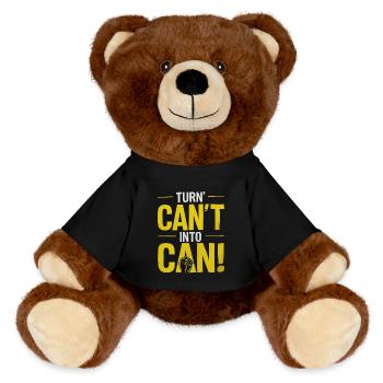 Do not convert can to can by - MiniFeet® RecycelBär® Teddy Bear Brown - black - Front