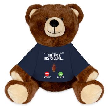 Pest Control Exterminators - MiniFeet® RecycelBär® Teddy Bear Brown - french navy - Front