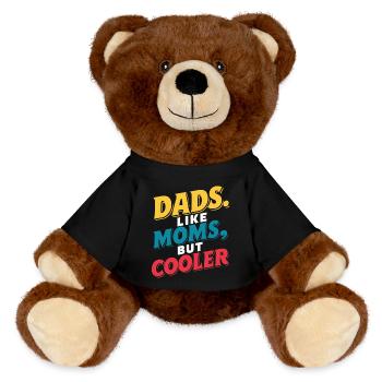 Dads Like Moms Just Cool Saying - MiniFeet® RecycelBär® Teddy Bear Brown - black - Front