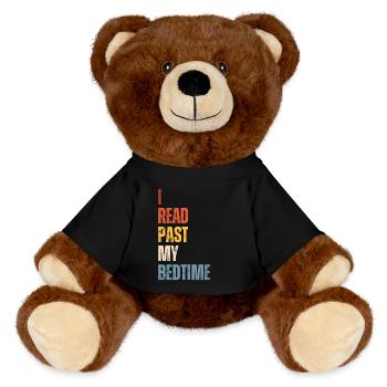 Bibliothèque Bibliophile Lecture Rat de Bibliothèque - Nounours RecycelBär® marron - noir - Devant
