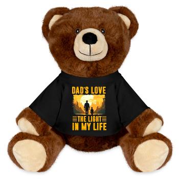 Papa aime la lumière dans ma vie - Nounours RecycelBär® marron - noir - Devant
