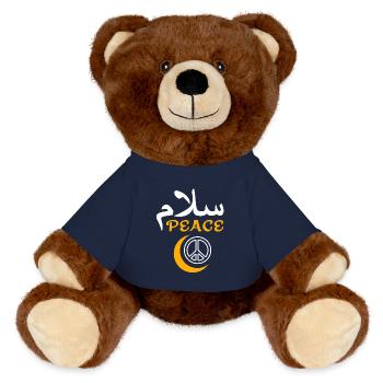 Muslim Peace - MiniFeet® RecycelBär® Teddy Bear Brown - french navy - Front