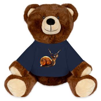 Snail Vineyard Snail Shell Snails - MiniFeet® RecycelBär® Teddy Bear Brown - french navy - Front