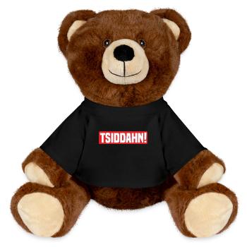 Tsiddahn Sit Down Lehrer Lustige Meme Job Schule - MiniFeet® RecycelBär® Braun - Schwarz - Vorne