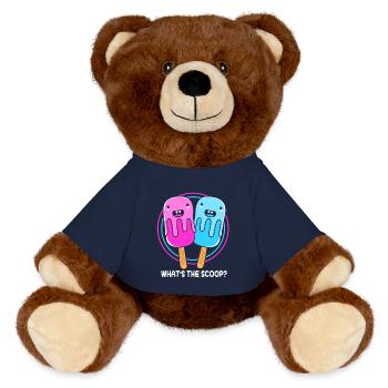 Gender Reveal - MiniFeet® RecycelBär® Teddy Bear Brown - french navy - Front