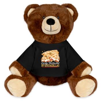 Quesadilla Tortillas Quesadillas Gift - MiniFeet® RecycelBär® Teddy Bear Brown - black - Front