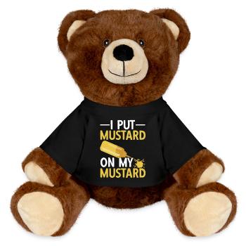 Senf Mustard - MiniFeet® RecycelBär® Teddy Bear Brown - black - Front