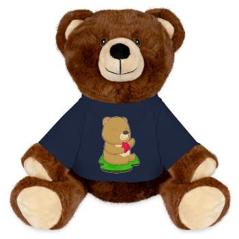 Jeu de cartes Bear Poker Poker - Nounours RecycelBär® marron - bleu marine - Devant