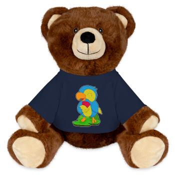 Jeu de cartes de poker Parrot Poker - Nounours RecycelBär® marron - bleu marine - Devant