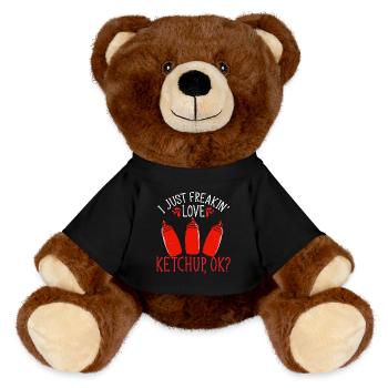 Ketchup Tomato ketchup - MiniFeet® RecycelBär® Teddy Bear Brown - black - Front