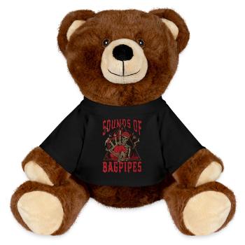 Son de cornemuse écossaise - Nounours RecycelBär® marron - noir - Devant