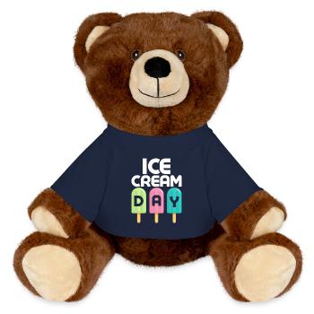 Ice Cream Day Summer Scoop Cone - MiniFeet® RecycelBär® Braun - French Navy - Vorne