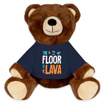 The ground is lava bouldering - MiniFeet® RecycelBär® Teddy Bear Brown - french navy - Front
