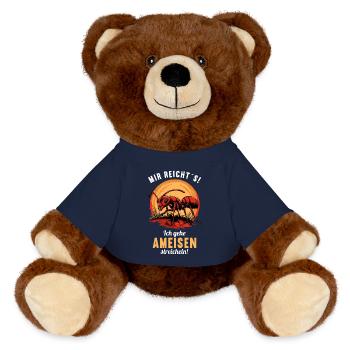 Ant Ameisen Ameise - MiniFeet® RecycelBär® Braun - French Navy - Vorne