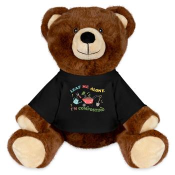 Feuille-moi seul je composte - Nounours RecycelBär® marron - noir - Devant