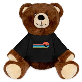 Kitesurf Kiteboards Kitesurfing Kite Surf Board - MiniFeet® RecycelBär® Teddy Bear Brown - black - Front