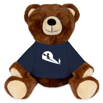 Schattenfigur Superheld Projektion - MiniFeet® RecycelBär® Braun - French Navy - Vorne