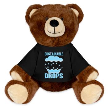 Rainwater tank - collecting rainwater - MiniFeet® RecycelBär® Teddy Bear Brown - black - Front