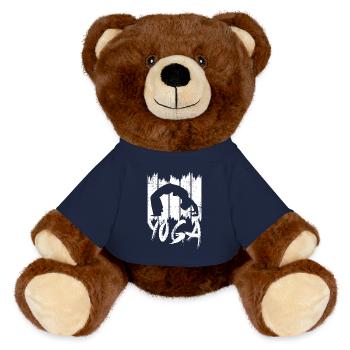 Yoga Pose - MiniFeet® RecycelBär® Braun - French Navy - Vorne