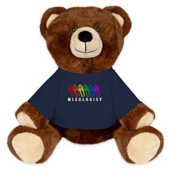 Bartender Mixologist Rainbow - MiniFeet® RecycelBär® Teddy Bear Brown - french navy - Front