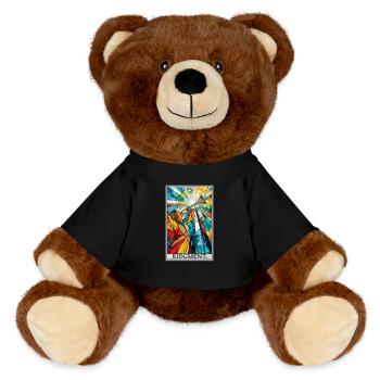 Tarotkarten Tarotkarte 20 Judgment Gericht - MiniFeet® RecycelBär® Braun - Schwarz - Vorne
