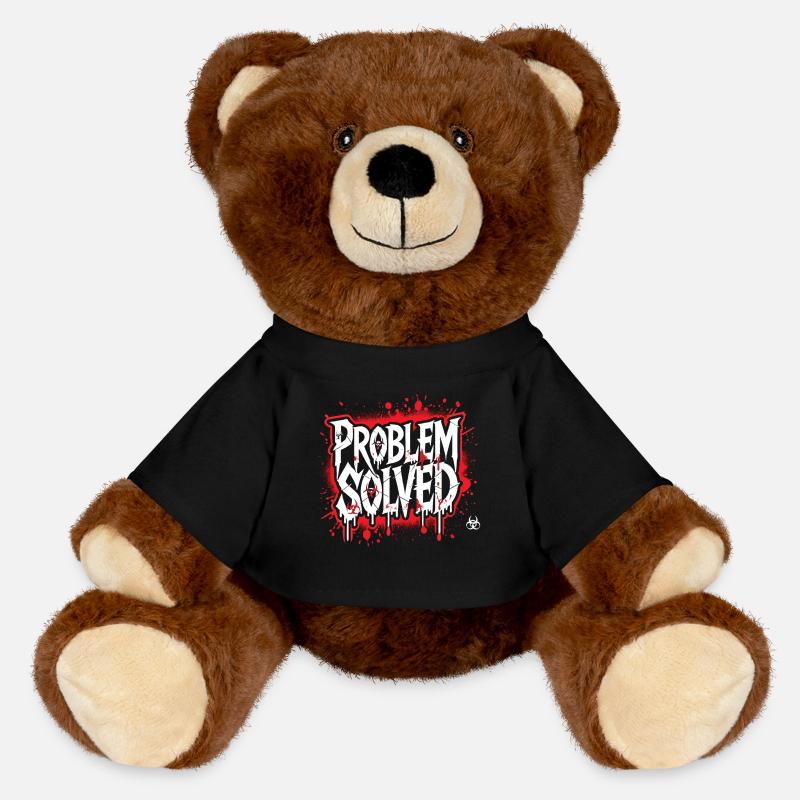 Shocking Solution - Problem Solved - MiniFeet® RecycelBär® Teddy Bear Brown - black