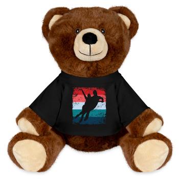 Eiskunstläufer Eiskunstlauf Schlittschuhlaufen - MiniFeet® RecycelBär® Teddy Bear Brown - black - Front