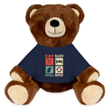 Manger dormir Paintball Répéter Paintballer Tactique Pl - Nounours RecycelBär® marron - bleu marine - Devant