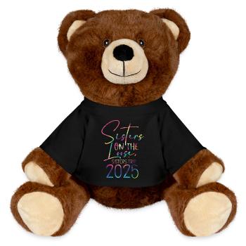 Sisters on the Run Sisters' Trip 2025 - MiniFeet® RecycelBär® Teddy Bear Brown - black - Front