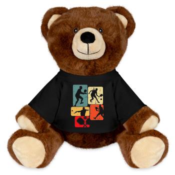 Pickleball Hommes Enfants Garçons - Nounours RecycelBär® marron - noir - Devant