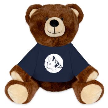 Steampunk Katze - MiniFeet® RecycelBär® Braun - French Navy - Vorne