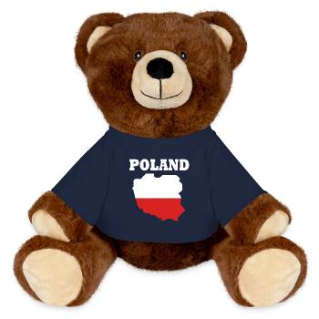 Poland Polish - MiniFeet® RecycelBär® Teddy Bear Brown - french navy - Front