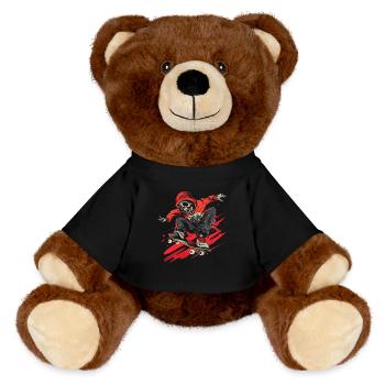 Fun Skateboarding - MiniFeet® RecycelBär® Teddy Bear Brown - black - Front