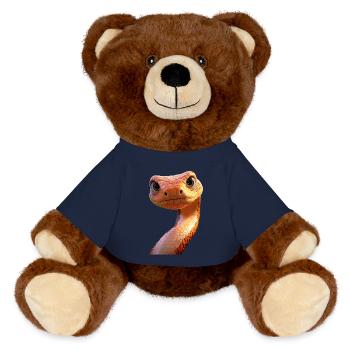 Serpent Python Cobra Mamba Serpent à sonnettes Serpent - Nounours RecycelBär® marron - bleu marine - Devant