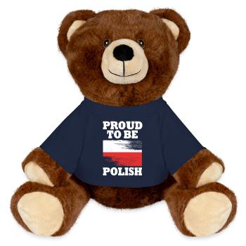 Poland Polish - MiniFeet® RecycelBär® Teddy Bear Brown - french navy - Front