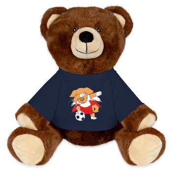 Poland Polish - MiniFeet® RecycelBär® Teddy Bear Brown - french navy - Front