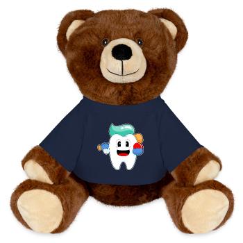 Tooth Cricket Cricket Bat - Nounours RecycelBär® marron - bleu marine - Devant