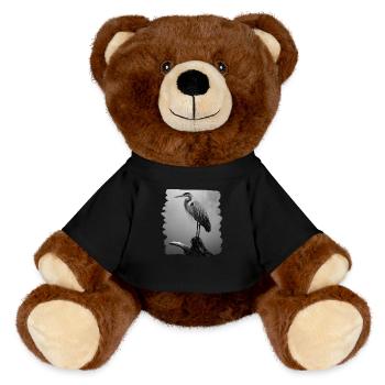 Heron Reiher - MiniFeet® RecycelBär® Teddy Bear Brown - black - Front