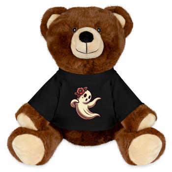 Amateur de fleurs fantôme drôle fleurs fantôme - Nounours RecycelBär® marron - noir - Devant