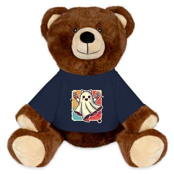 Katzenohren Gespenst Kemonomimi Girl Halloween - MiniFeet® RecycelBär® Braun - French Navy - Vorne