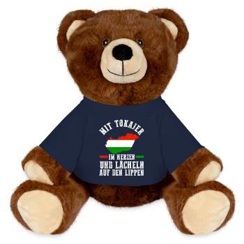Ungar Ungarisch Ungarn - MiniFeet® RecycelBär® Braun - French Navy - Vorne