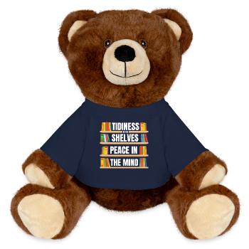 Library Assistant Librarian - MiniFeet® RecycelBär® Teddy Bear Brown - french navy - Front