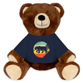 Weißer Tiger - MiniFeet® RecycelBär® Braun - French Navy - Vorne