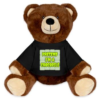 Pretend I’m a Crocodile - Krokodil Kostüm - MiniFeet® RecycelBär® Braun - Schwarz - Vorne