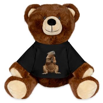 Capybara - MiniFeet® RecycelBär® Teddy Bear Brown - black - Front