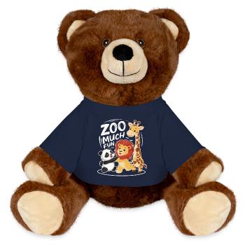 Animaux du zoo Gardien de zoo - Nounours RecycelBär® marron - bleu marine - Devant