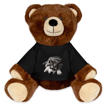 Rauque - Nounours RecycelBär® marron - noir - Devant