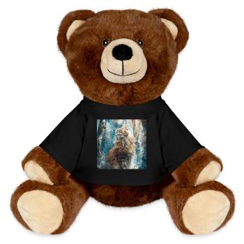 Cat - MiniFeet® RecycelBär® Teddy Bear Brown - black - Front